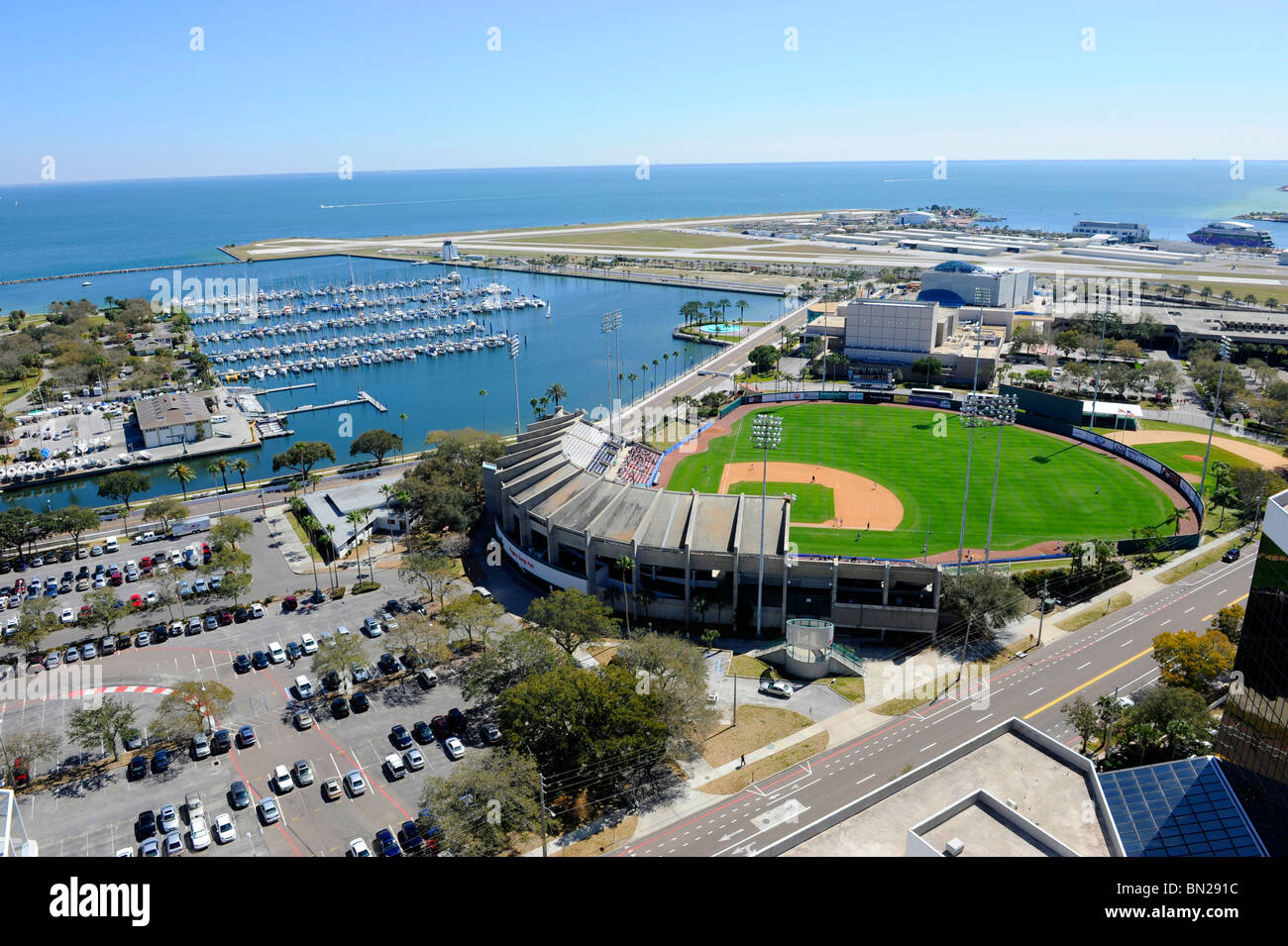 Marina Baseball Park Flugplatz im Zentrum von St. Petersburg Florida Stockfoto