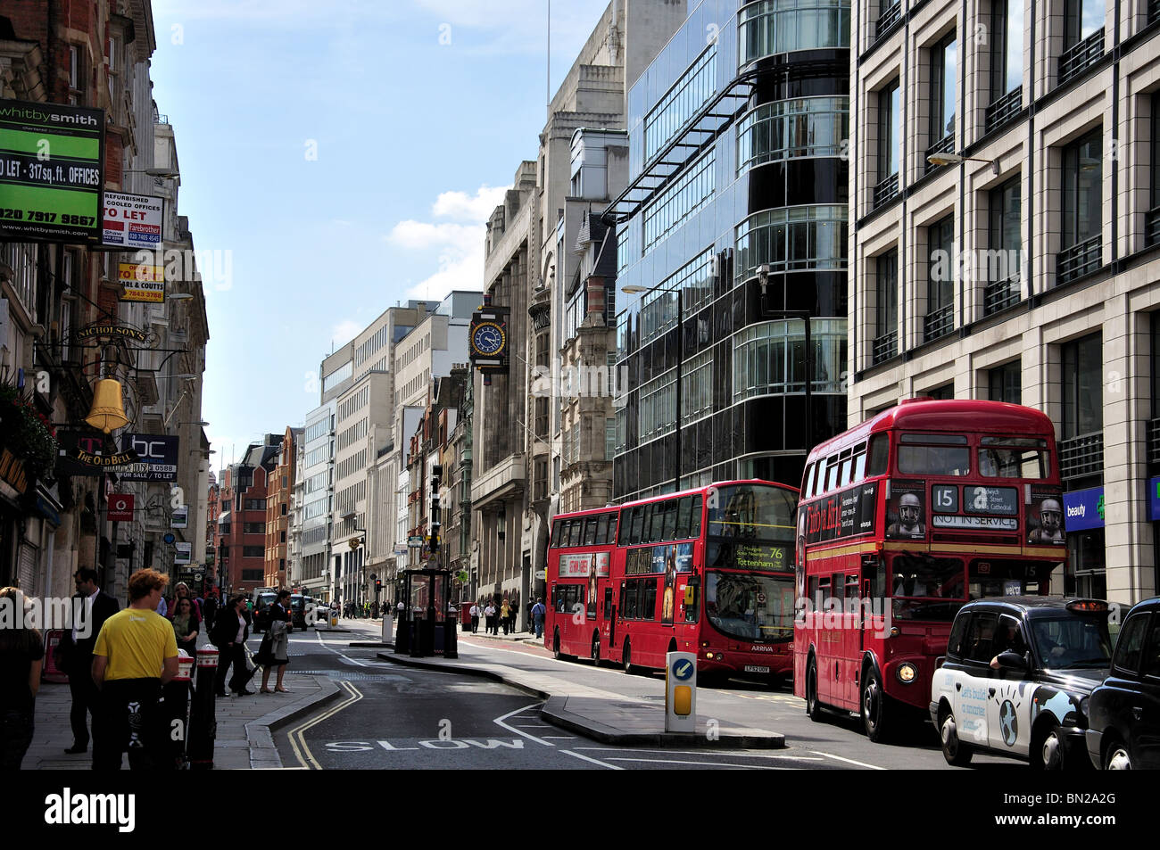 Fleet Street, City of London, London, England, Vereinigtes Königreich Stockfoto