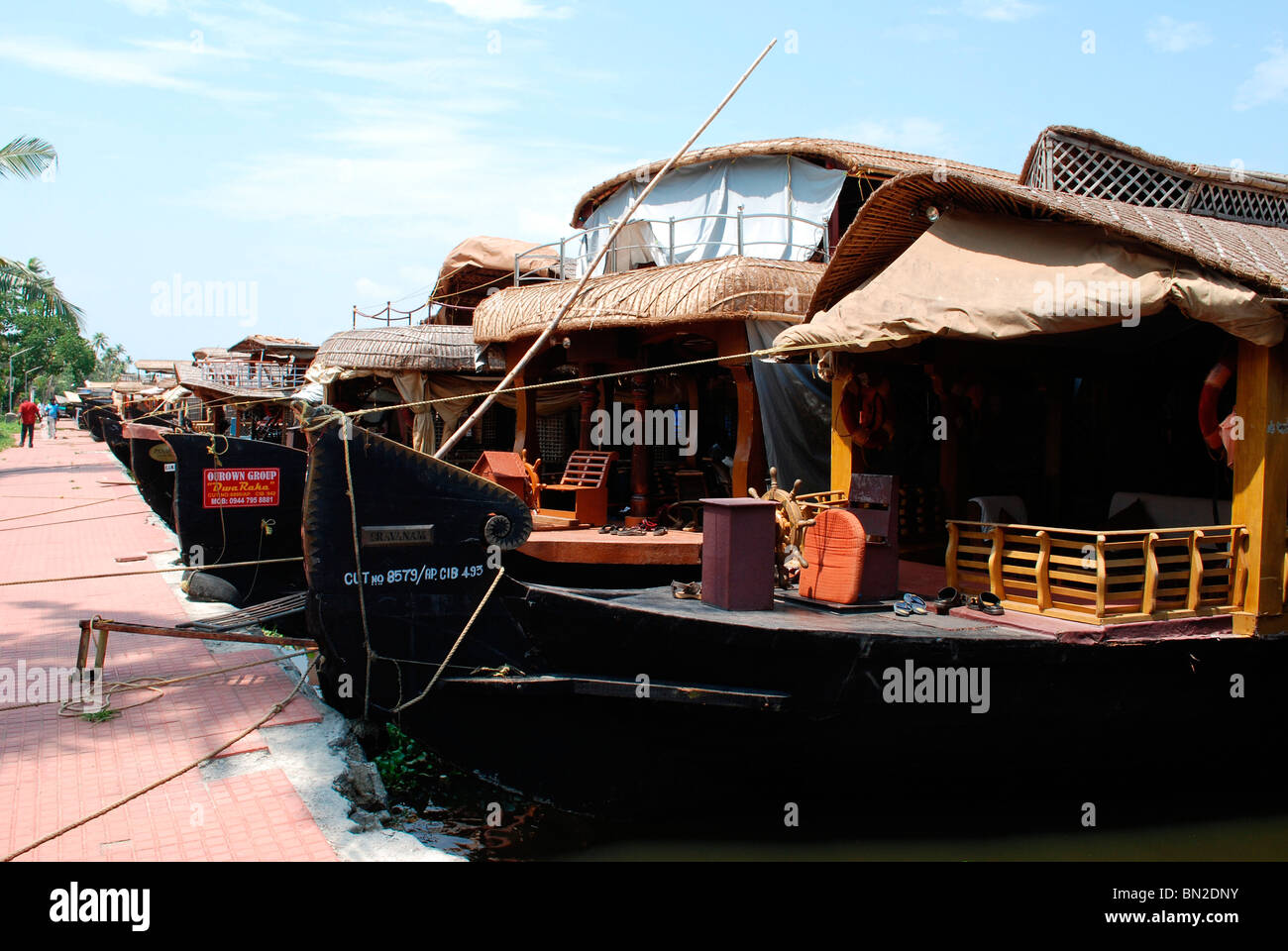 Hausboote aus Kerala; Indien Stockfoto
