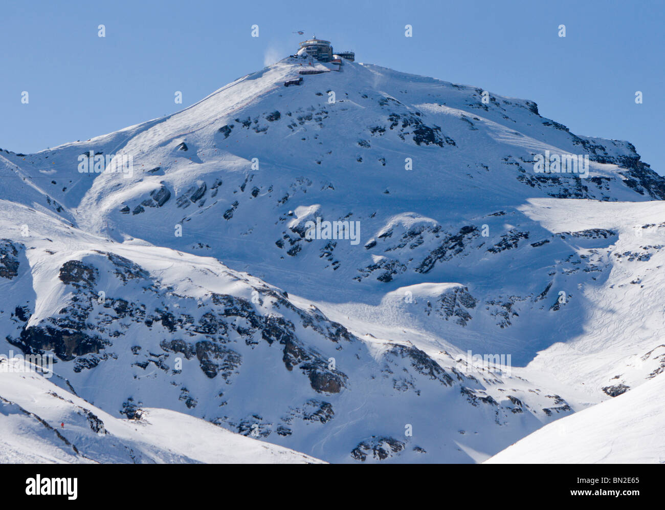 Schweizer Alpen ski Resort und Punkt Schilthorn in der Jungfrau Region anzeigen Stockfoto