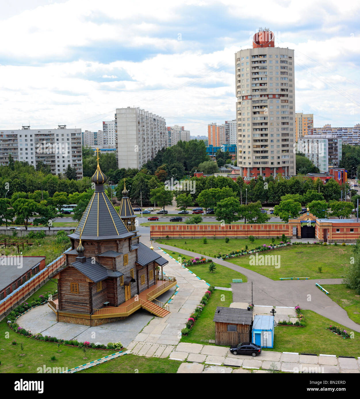 Kirche, Orekhovo-Borisovo Yuzhnoye Bezirk, Moskau, Russland Stockfoto