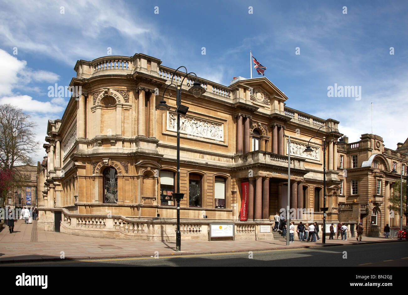 Exterieur der Wolverhampton Art Gallery und Museum in Lichfield Street, Wolverhampton UK. Stockfoto