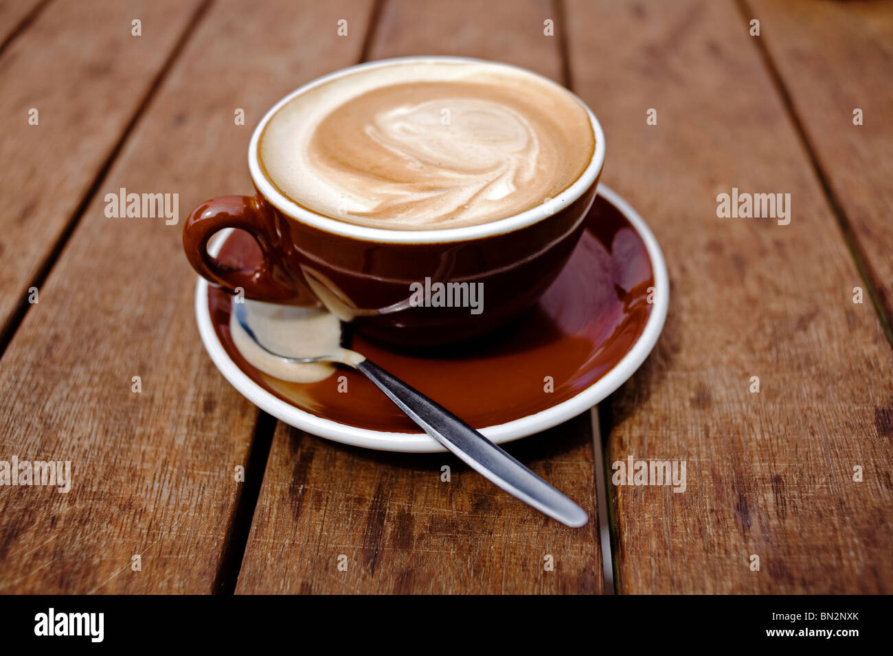 Eine flache weiße. Stockfoto