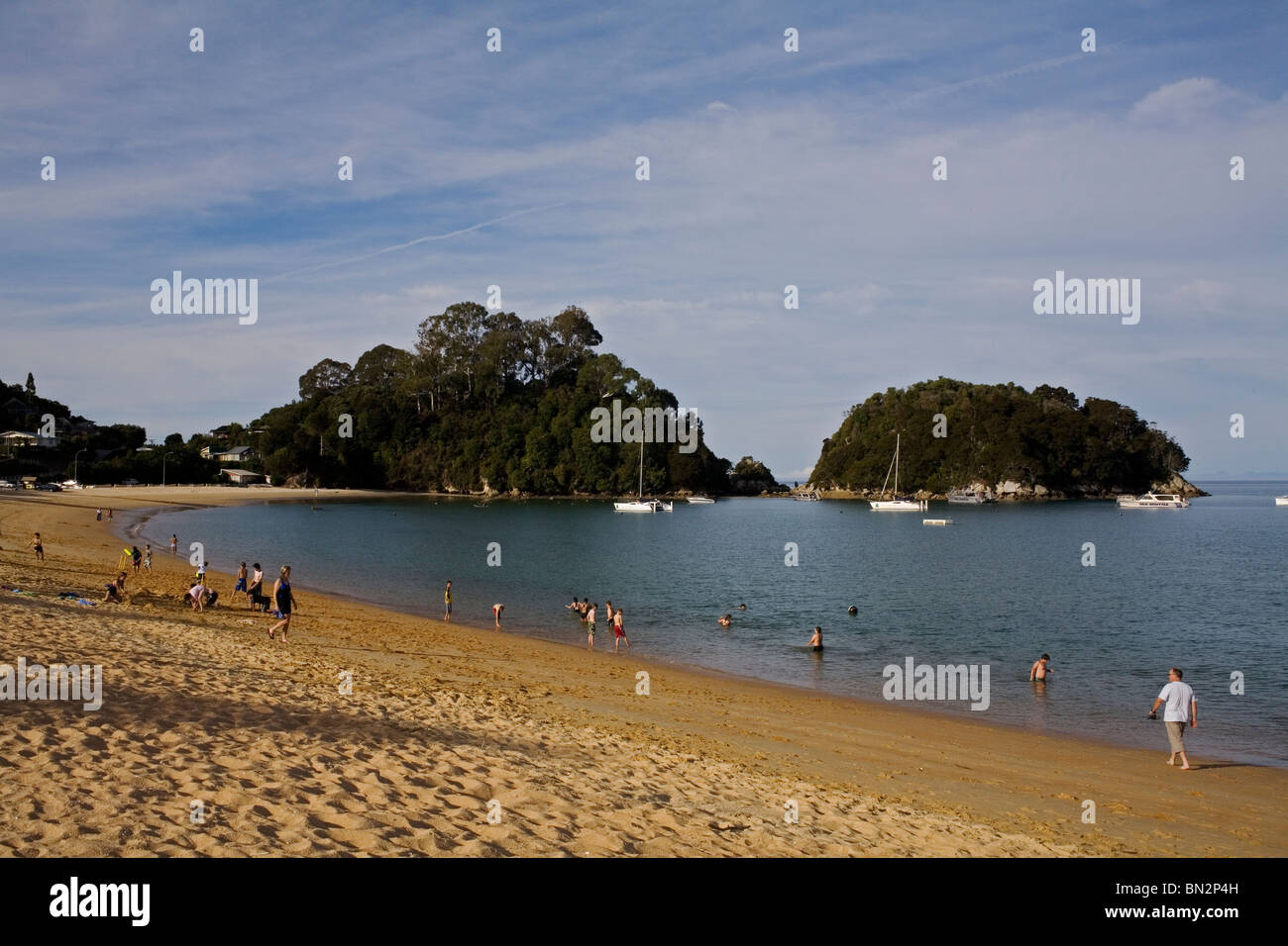 Kaiteriteri Beach in der Nähe von Motueka in der Tasman Bay, New Zealand. Stockfoto