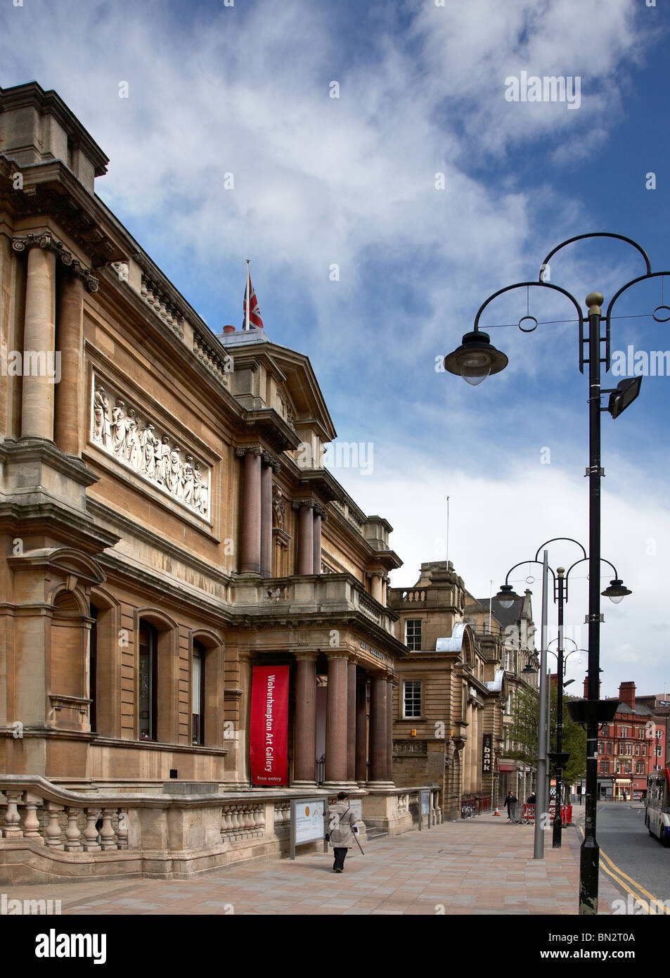 Exterieur der Wolverhampton Art Gallery und Museum in Lichfield Street, Wolverhampton UK. Stockfoto