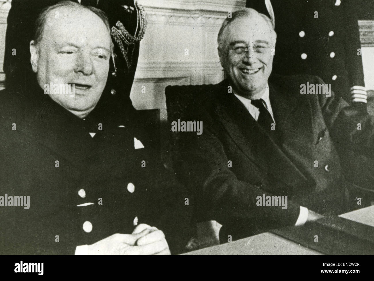 WINSTON CHURCHILL mit US-Präsident Roosevelt Stockfoto