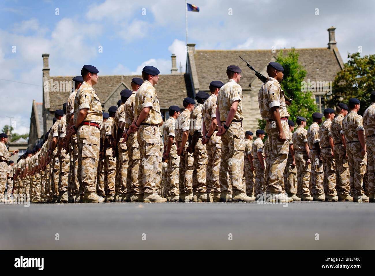 Die Royal Logistic Corps auf der Parade. Stockfoto