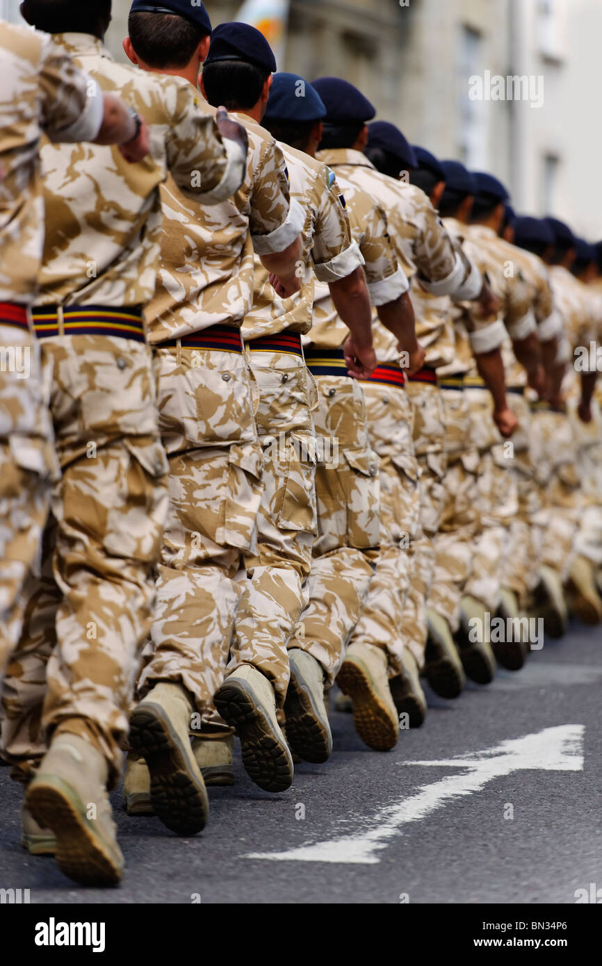 Die Royal Logistic Corps auf der Parade. Stockfoto