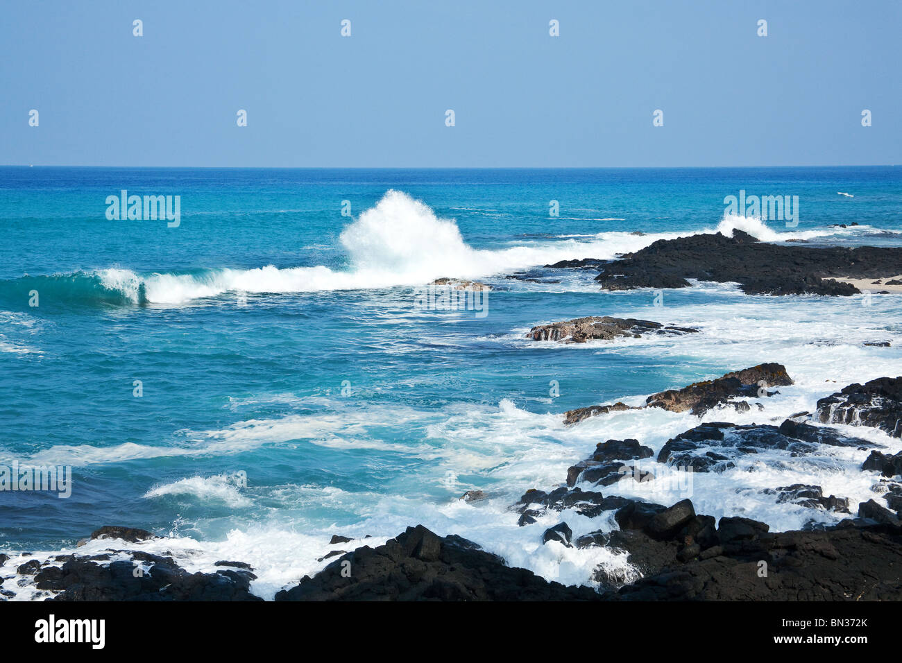 Küsten Blick auf Big Island von Hawaii mit Lavafelsen Stockfoto