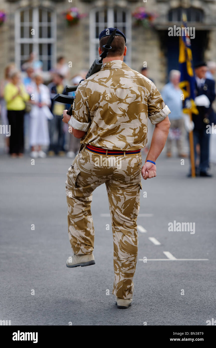 Achtung - die Royal Logistic Corps auf der Parade. Stockfoto