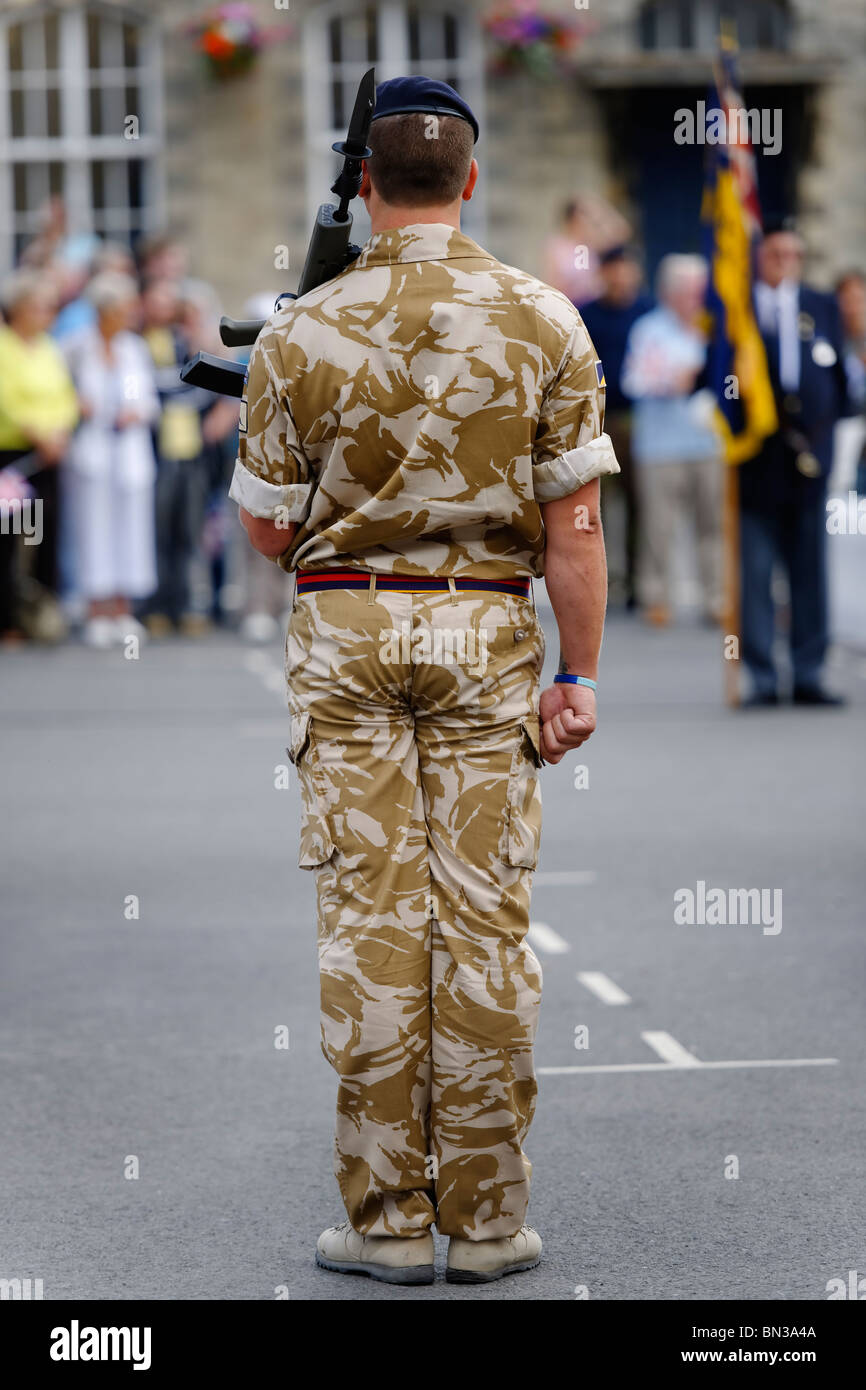 Achtung - die Royal Logistic Corps auf der Parade. Stockfoto