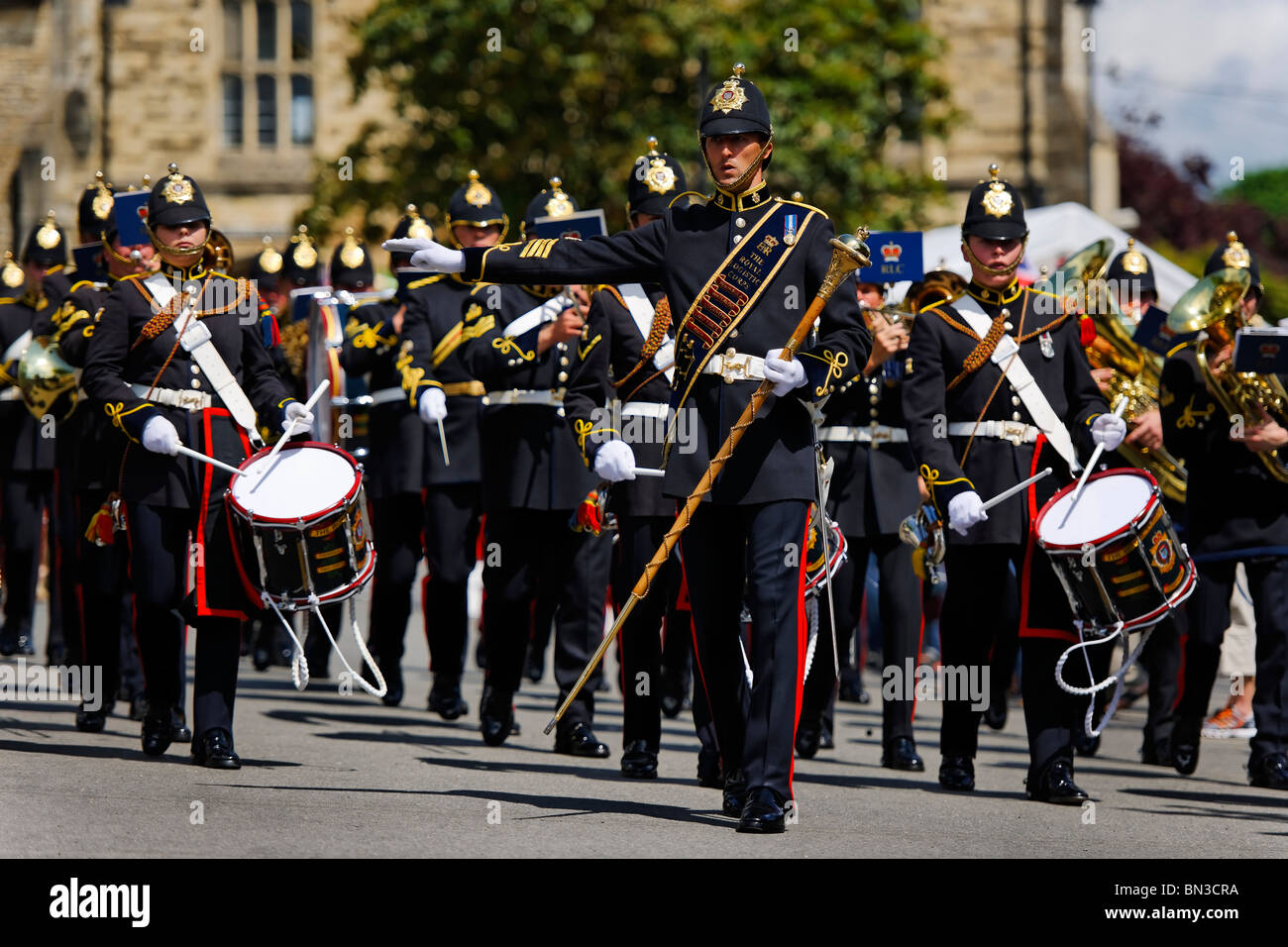 Die Royal Logistic Corps Band auf der Parade. Stockfoto