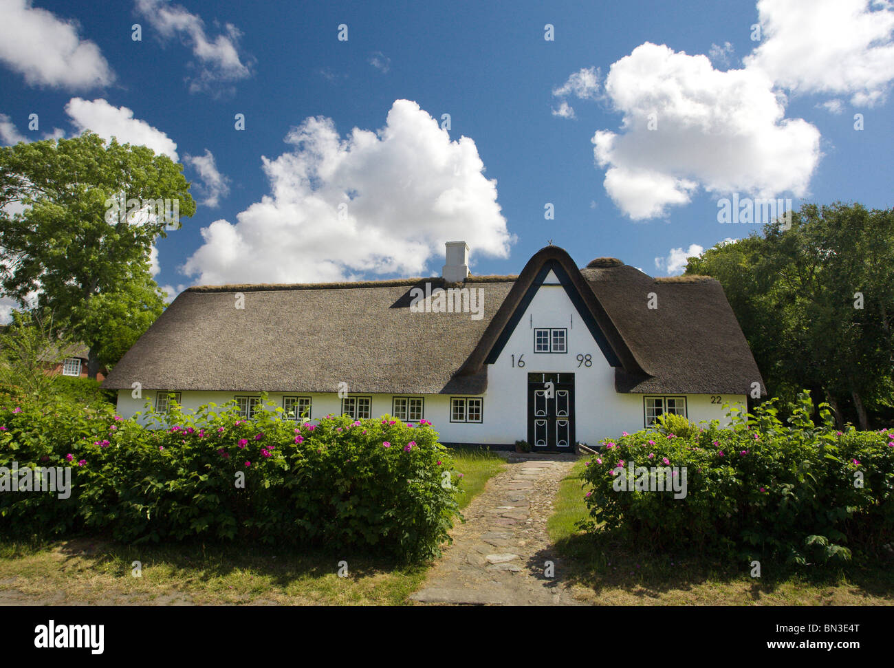 Strohdach Haus in Keitum, Sylt, Deutschland Stockfoto