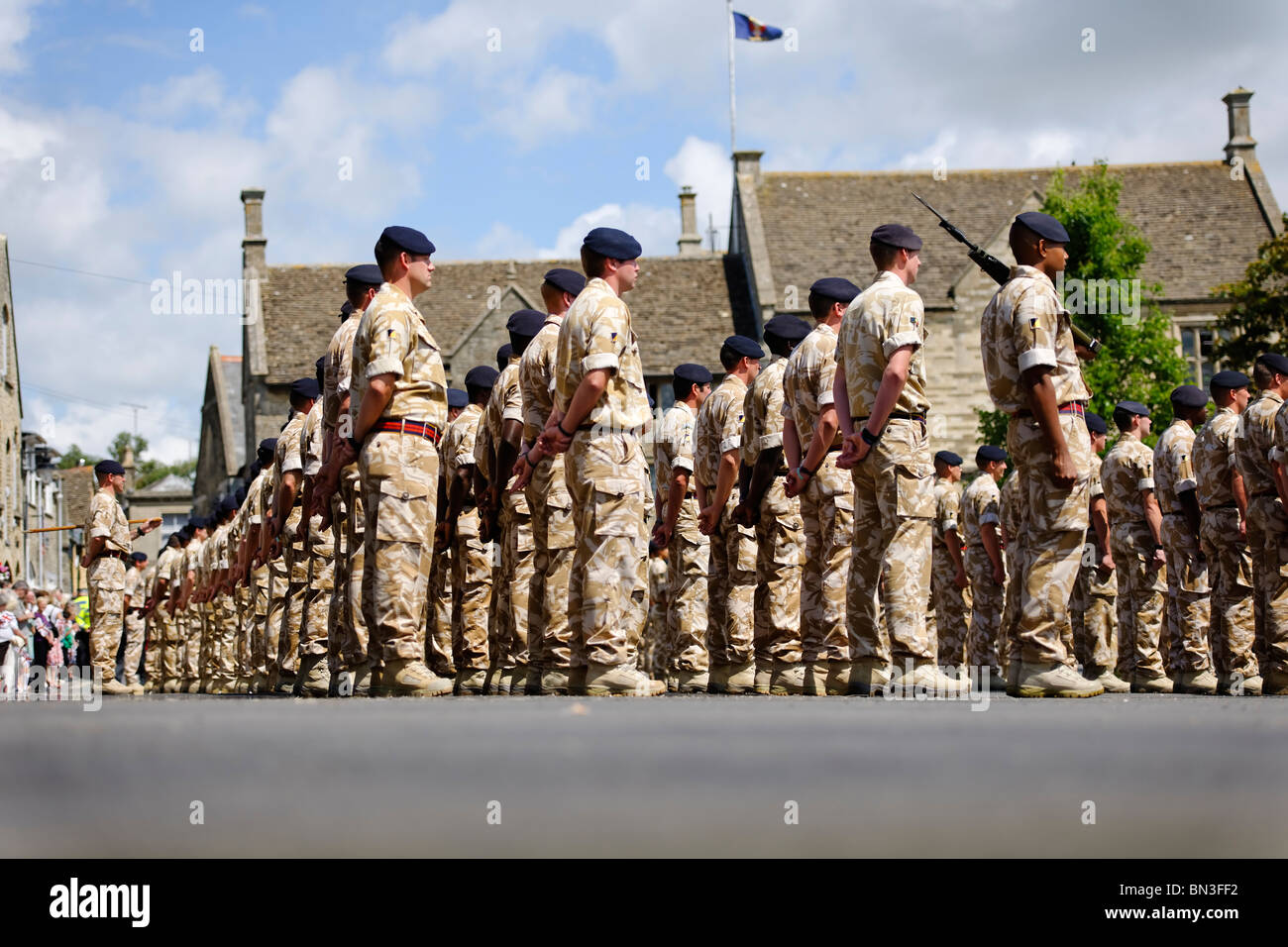 Die Royal Logistic Corps auf der Parade. Stockfoto