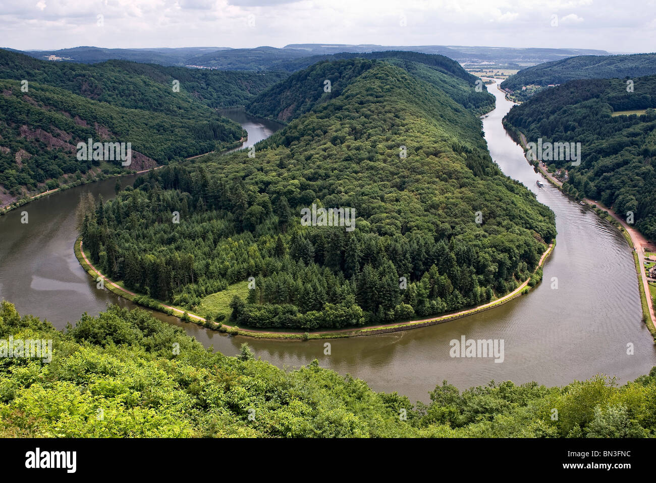 Fluss Saar, Saarland, Germany Stockfotografie Alamy