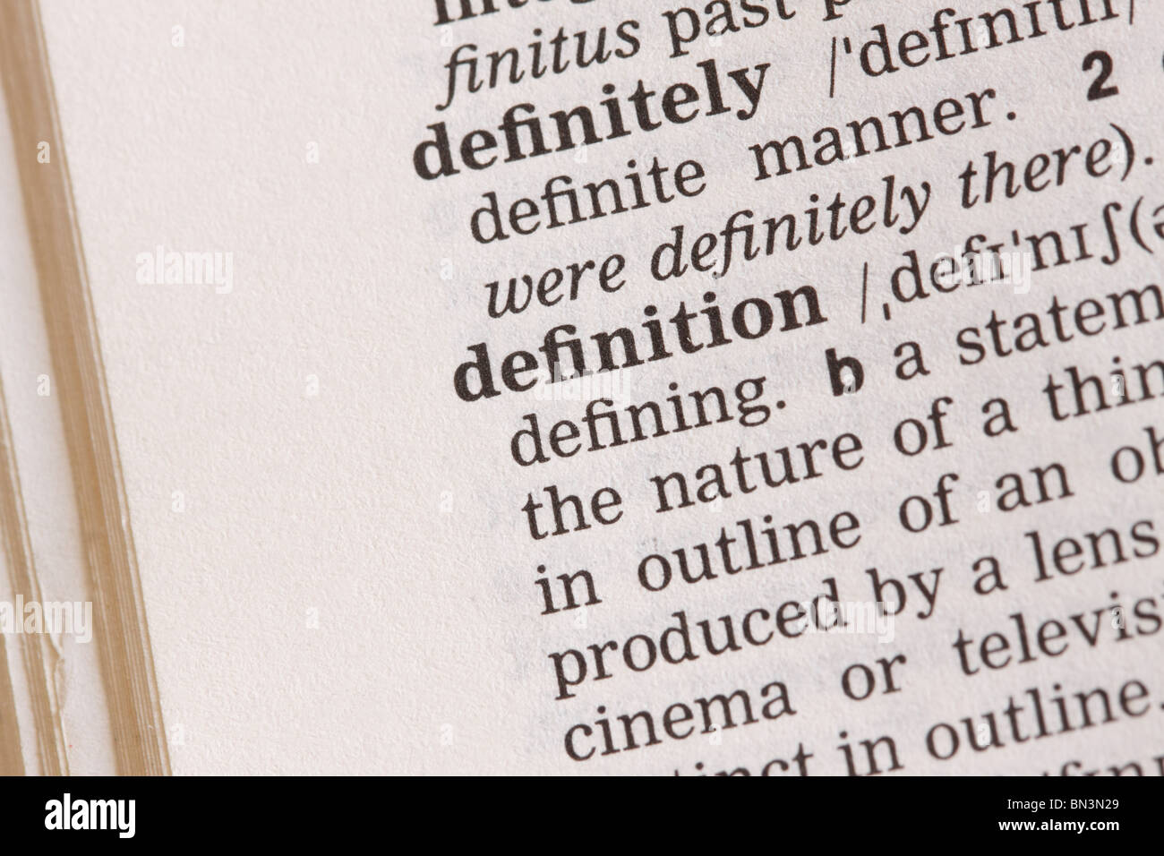 Wortbedeutung Definition im Wörterbuch Buch Stockfoto