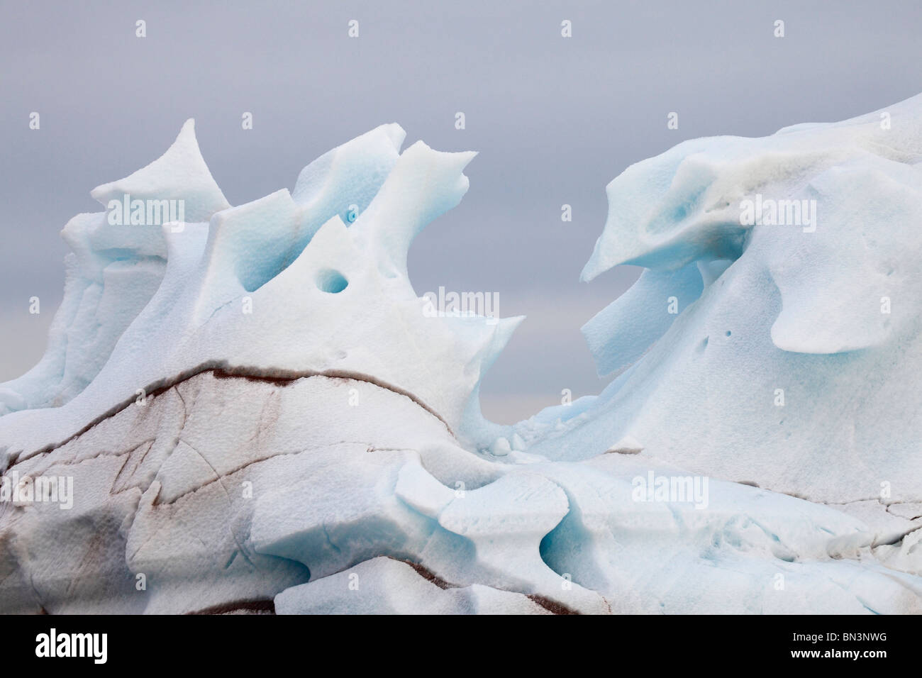 Eisberg im arktischen Ozean, Norwegen, Europa Stockfoto