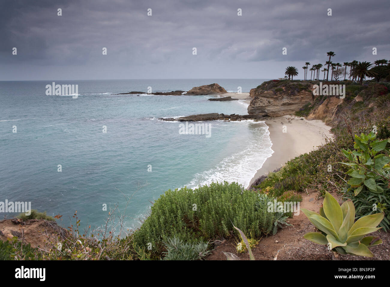 Küste von Kalifornien, USA, erhöhten Blick Stockfoto