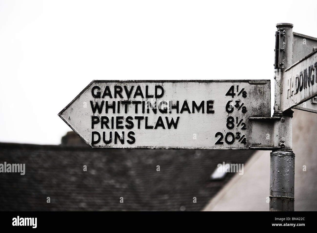 Schild aus vergangener Zeit. Berwickshire. Schottischen borders Stockfoto