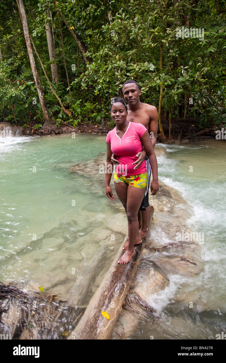 Dunns River Falls, Jamaika Stockfoto