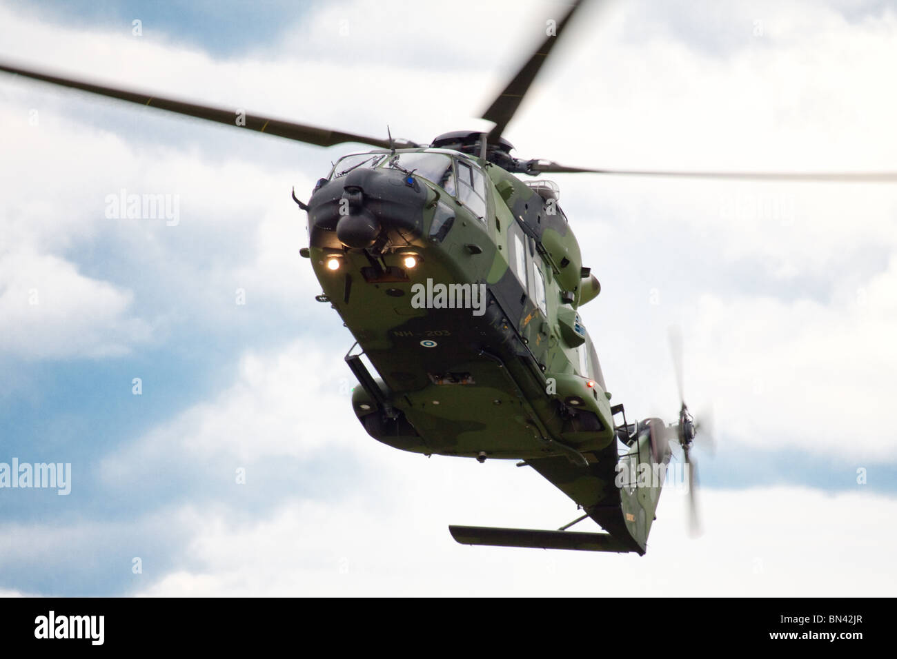 NH90 Hubschrauber der finnischen Armee in Kauhava Mitternachtssonne Airshow 2010 Stockfoto