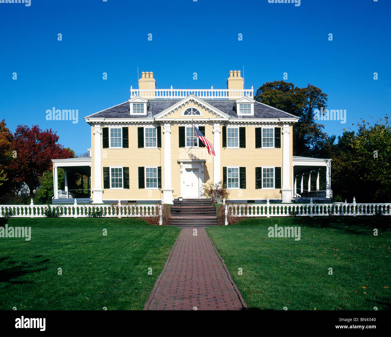 Longfellows Haus, Harvard, USA Stockfoto