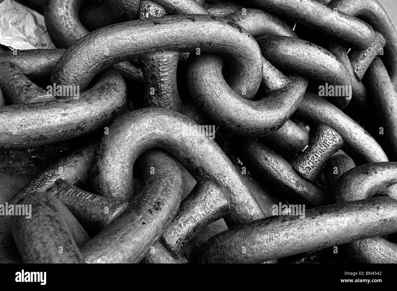 Eiserne Ankerkette Stockfoto