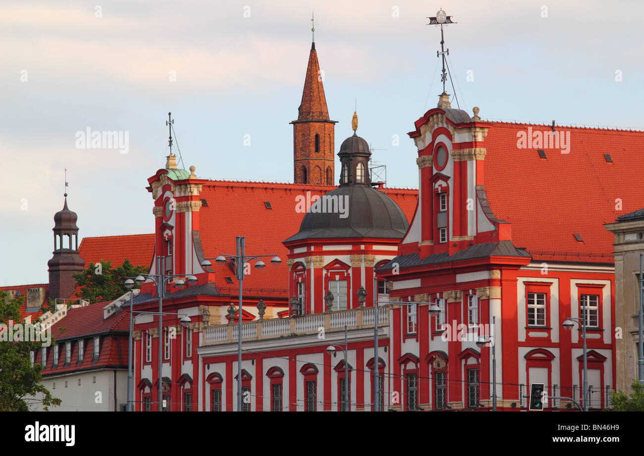 Breslau Stadt Zentrum Barocco Altbauten Polen Stockfoto