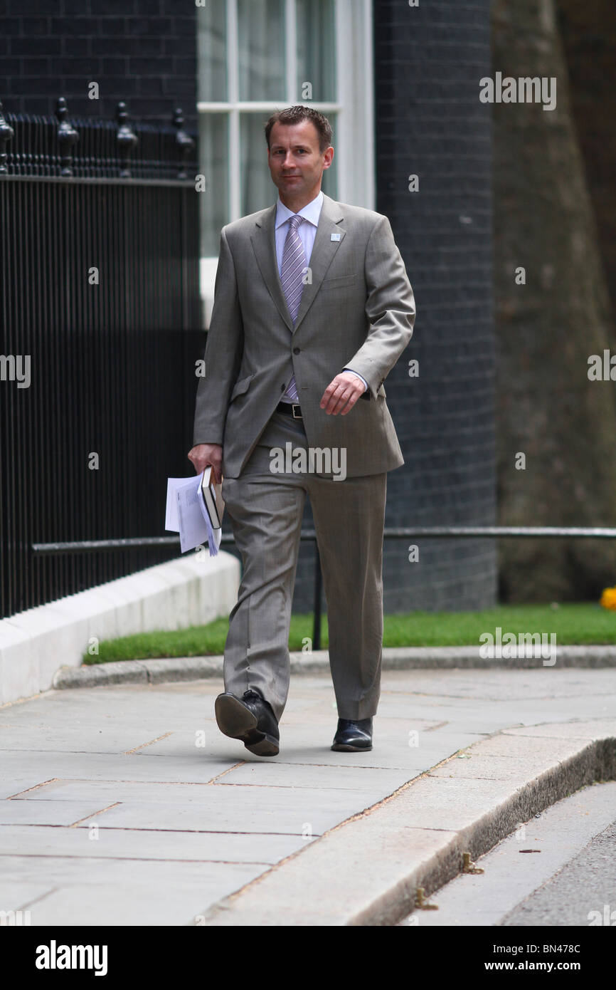 Jeremy Hunt, Staatssekretär für Kultur, Olympische Spiele, Medien und Sport, Ankunft zum Kabinett heute Morgen. Stockfoto
