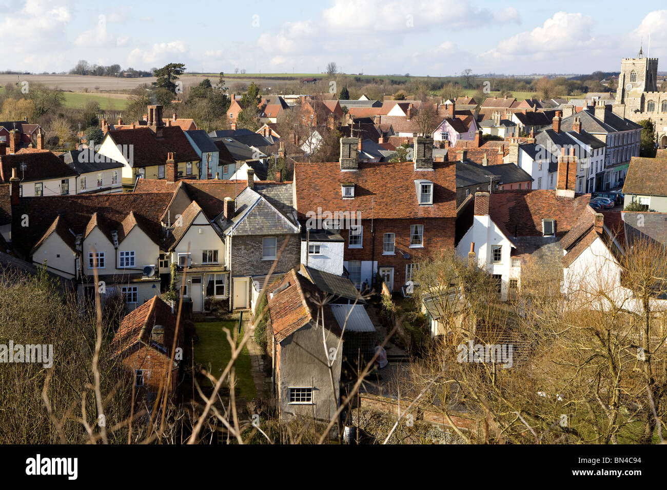 Clare, Suffolk - Ansicht von oben Stockfoto