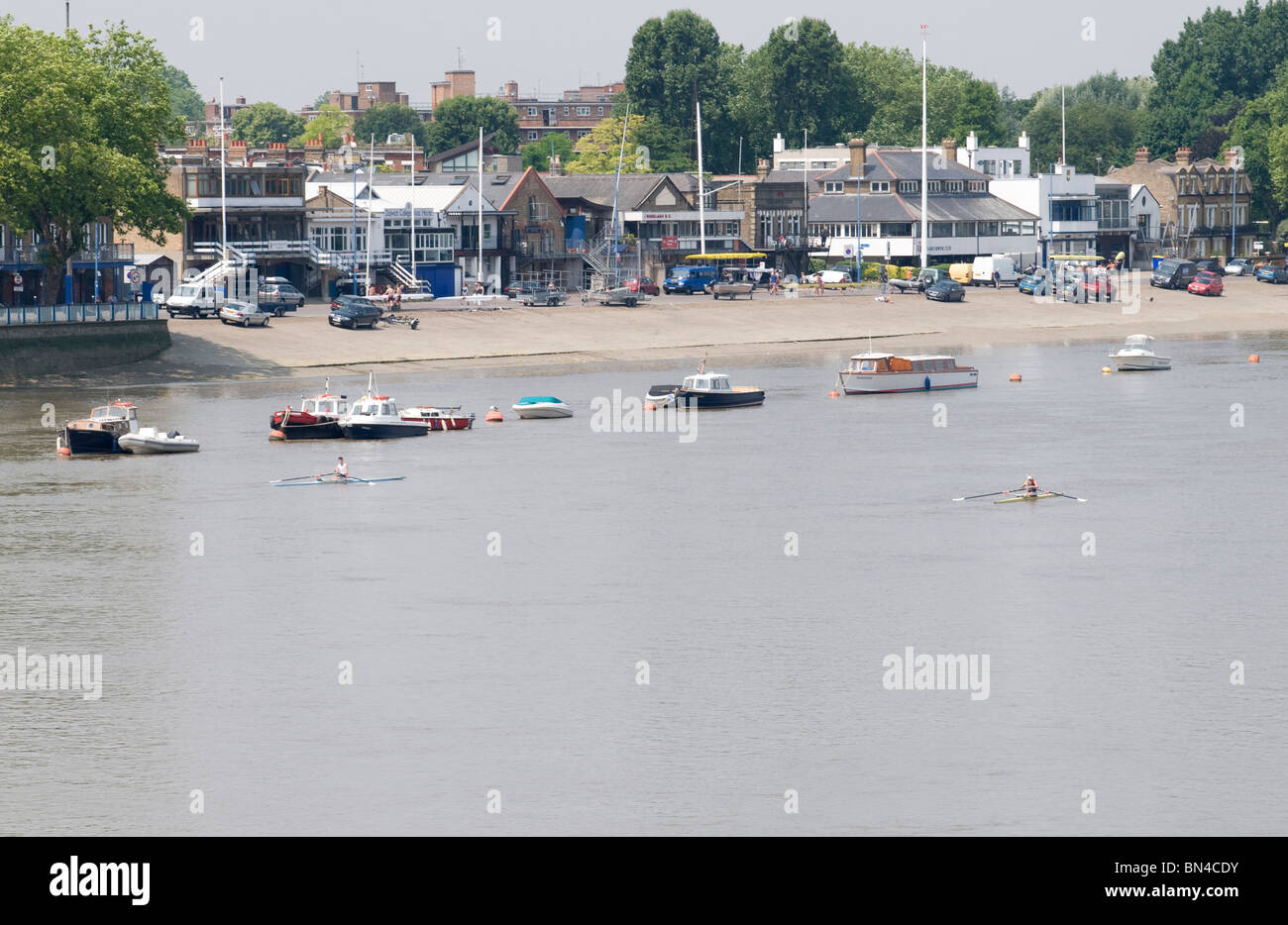 Putney Thames River Front, London, Vereinigtes Königreich Stockfoto