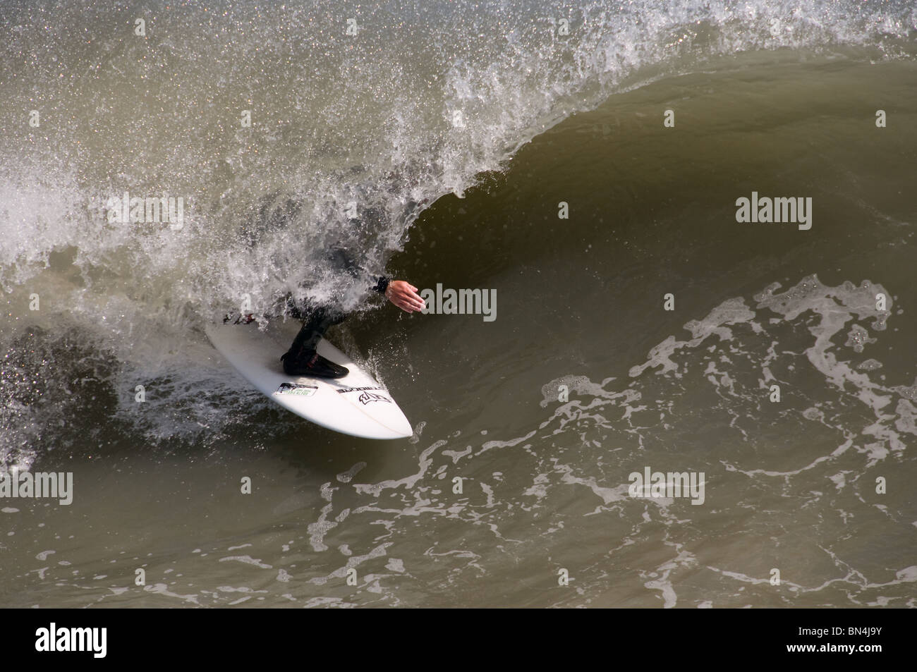 Surfen an der Emerald Isle North Carolina Stockfoto