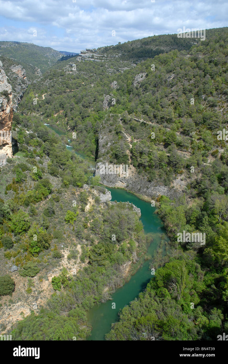 Fluss Júcar, Serrania de Cuenca, Kastilien-La Mancha, Spanien Stockfoto