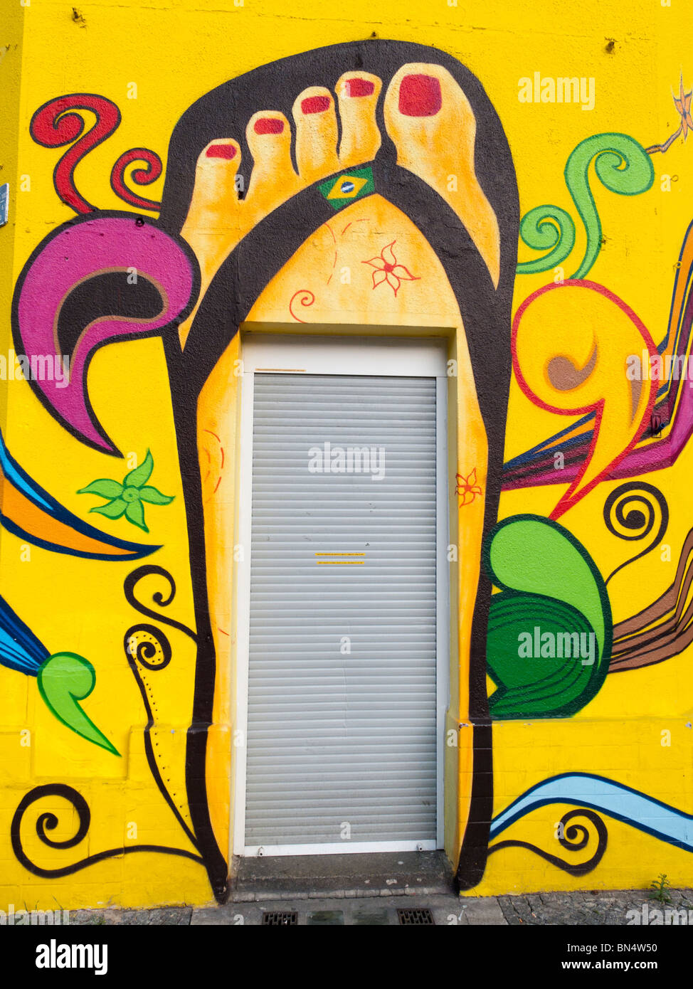 Wand Wandbild, Shoneberg Bezirk, West Berlin, Deutschland Stockfoto