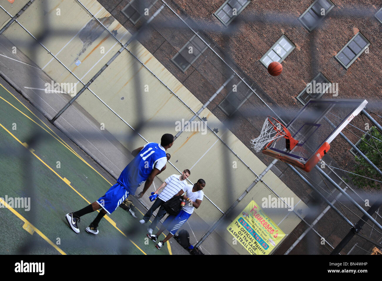 Basketballplatz, West 4th Street, NYC Stockfoto