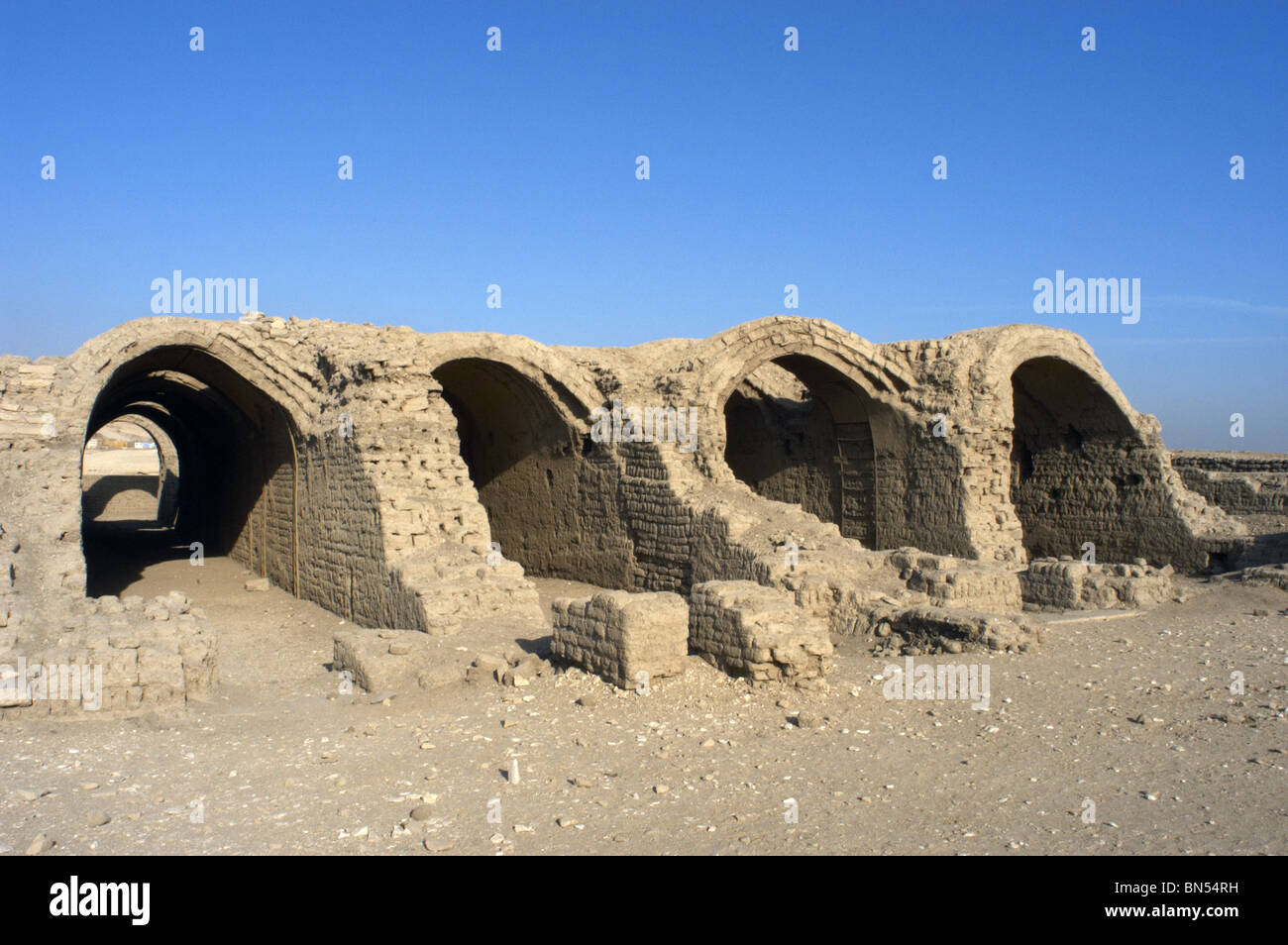 Ramesseum. Tempelbezirk zur Scheunen oder Hallen. Ägypten