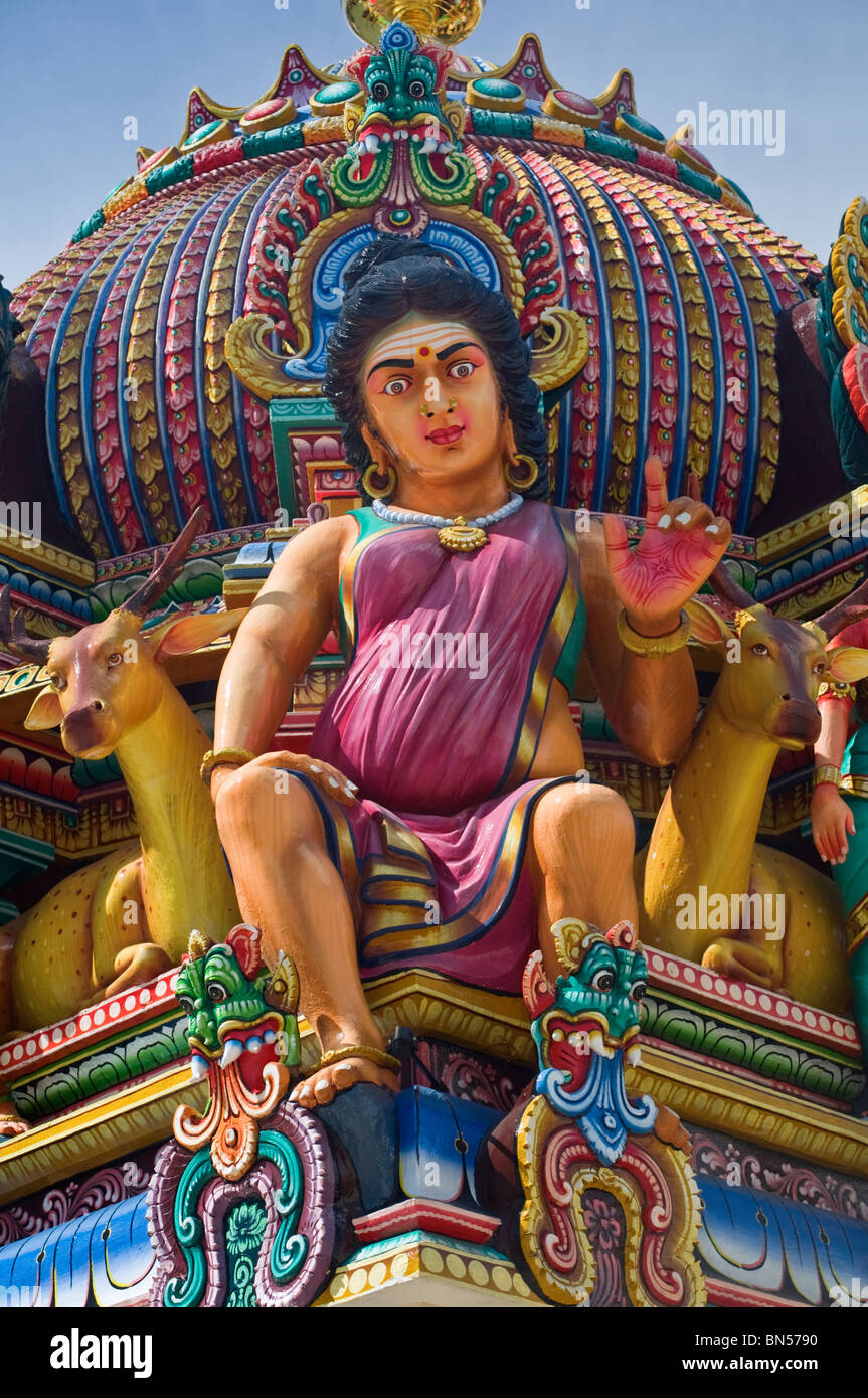 Sri Mariamman Hindu Tempel Chinatown Singapur Stockfoto Sri Mariamman Hindu Tempel Chinatown Singapur Stockfoto