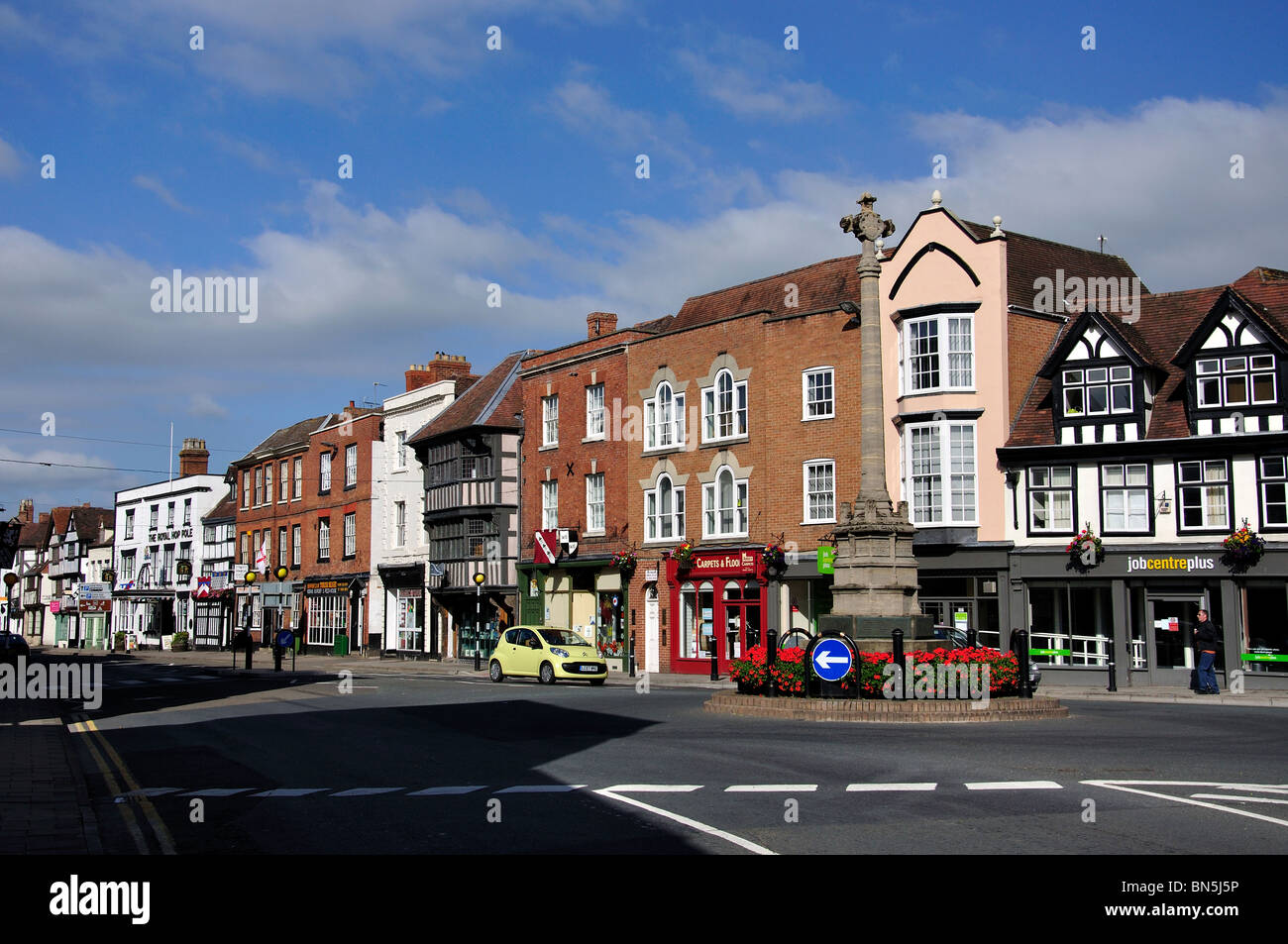 Kreuz, Church Street, Tewkesbury, Gloucestershire, England, Vereinigtes Königreich Stockfoto
