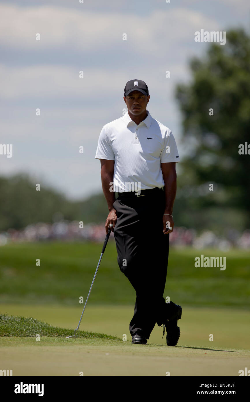 Tiger Woods auf der 2010-AT&T-nationaler Wettbewerb Stockfoto