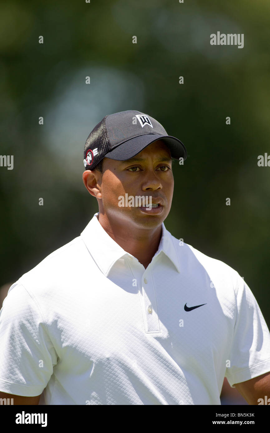 Tiger Woods auf der 2010-AT&T-nationaler Wettbewerb Stockfoto