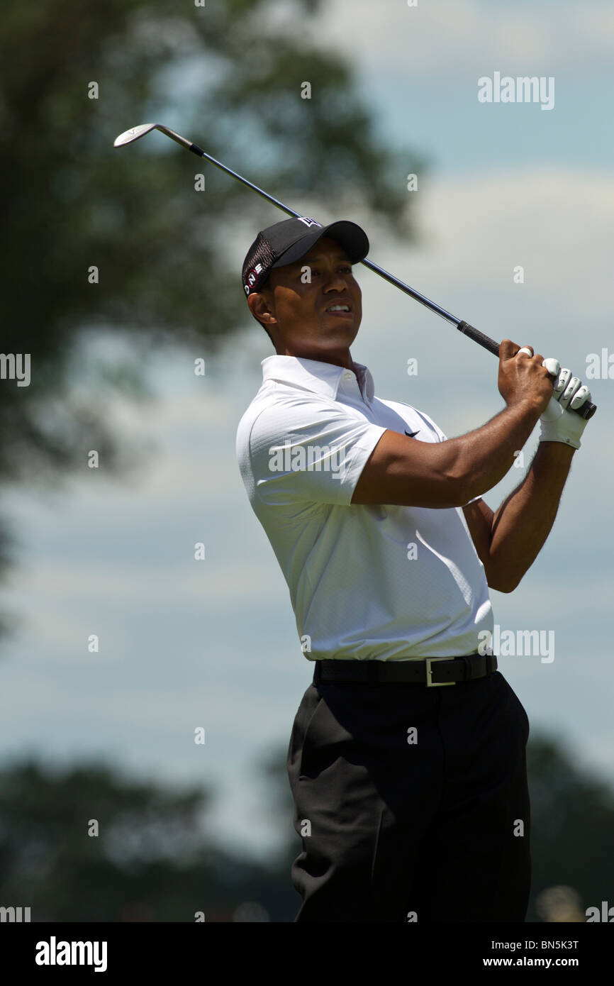 Tiger Woods auf der 2010-AT&T-nationaler Wettbewerb Stockfoto