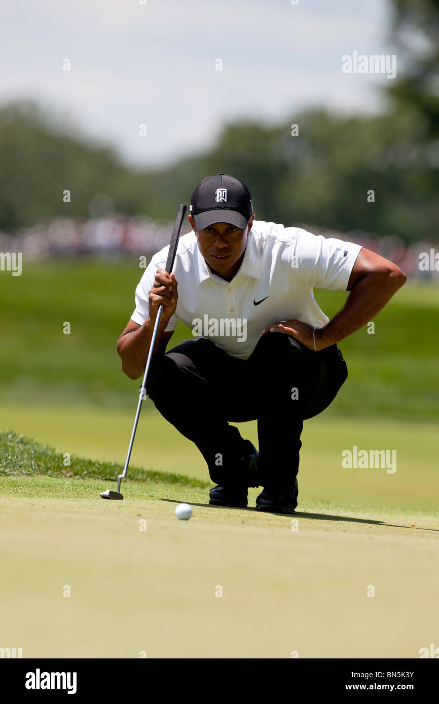 Tiger Woods auf der 2010-AT&T-nationaler Wettbewerb Stockfoto