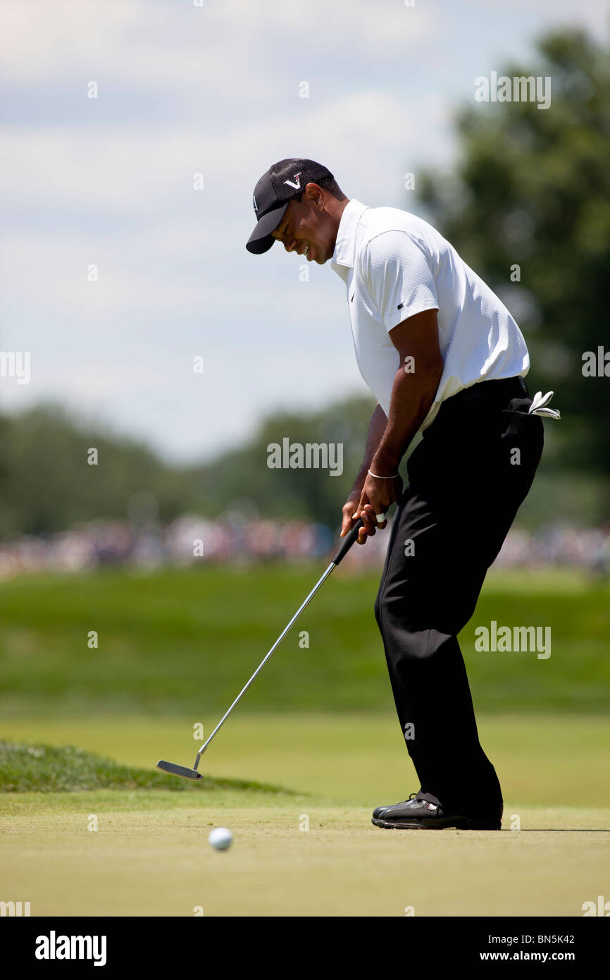 Tiger Woods auf der 2010-AT&T-nationaler Wettbewerb Stockfoto