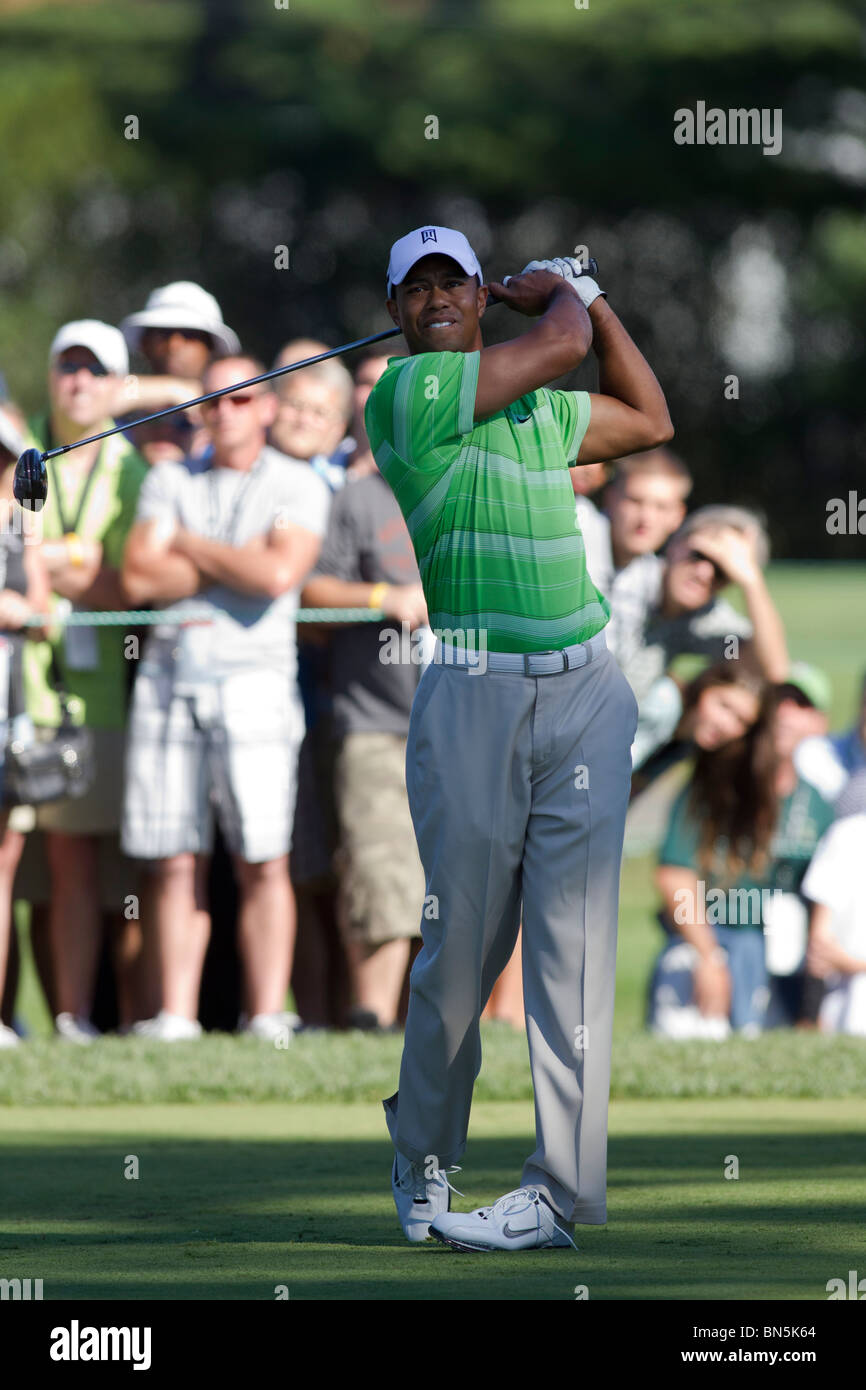 Tiger Woods auf der 2010-AT&T-nationaler Wettbewerb Stockfoto