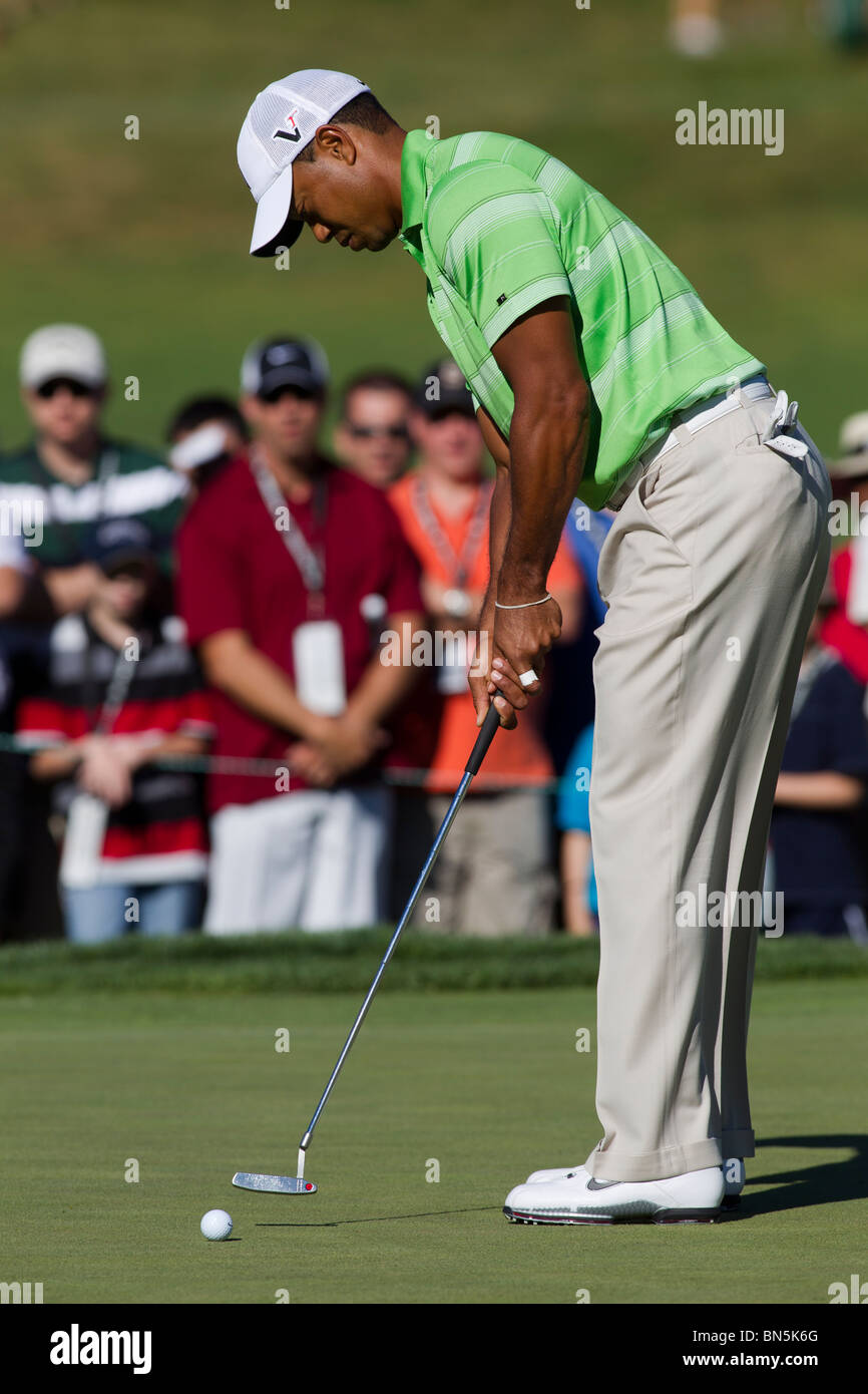 Tiger Woods auf der 2010-AT&T-nationaler Wettbewerb Stockfoto