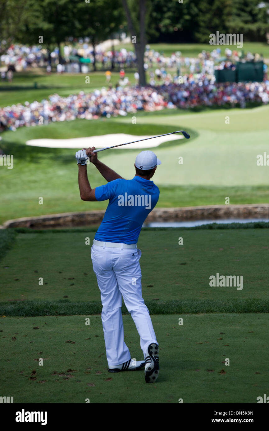 Dustin Johnson auf die 2010-AT&T-nationaler Wettbewerb Stockfoto