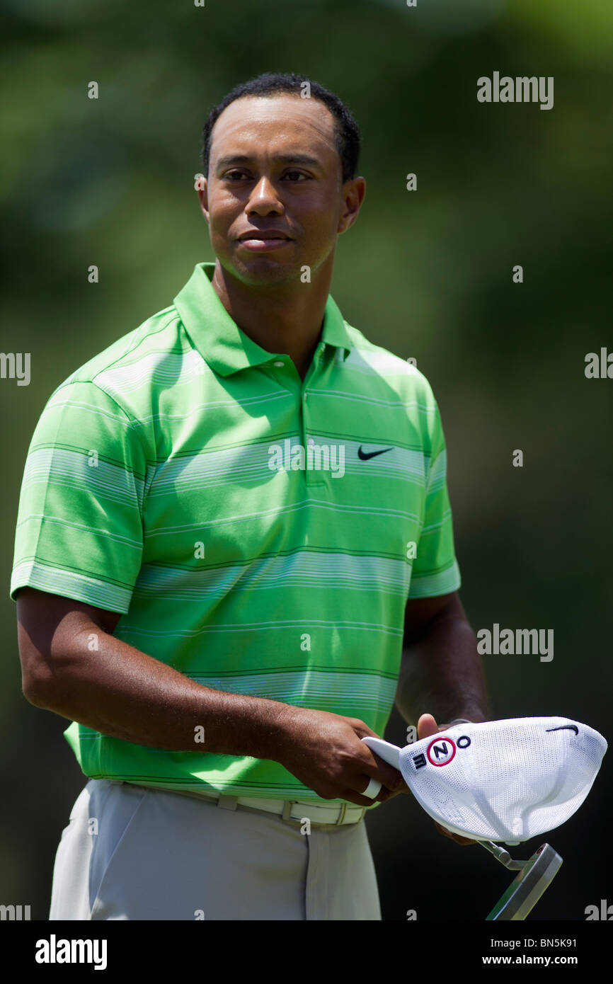 Tiger Woods auf der 2010-AT&T-nationaler Wettbewerb Stockfoto