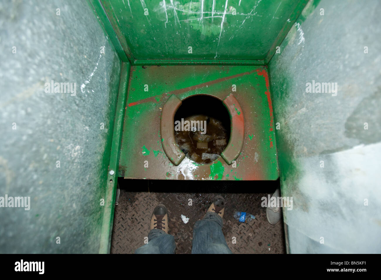 Glastonbury lange Drop Toiletten, Glastonbury Festival, würdig Farm