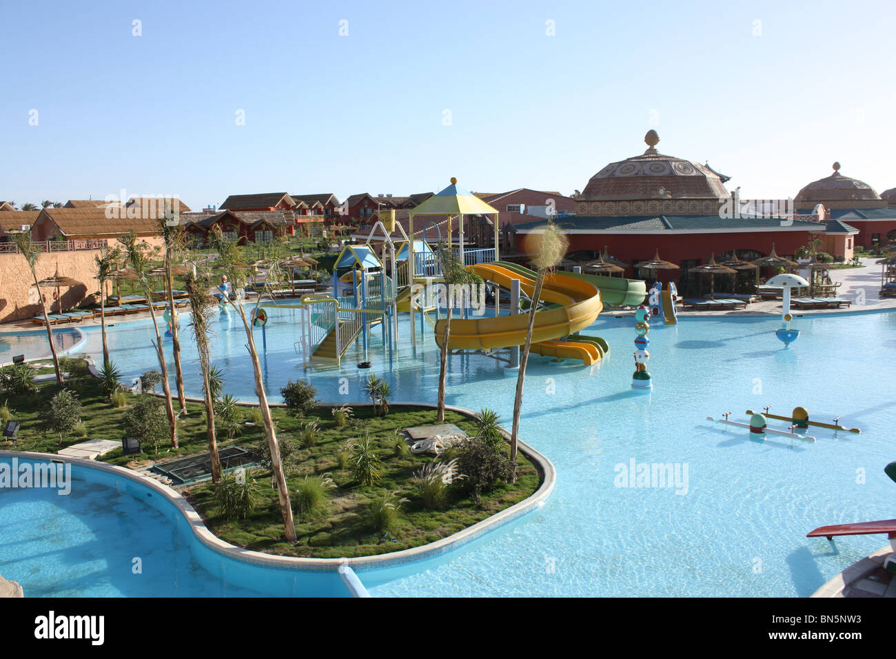 Jungle Aqua Park Hotel Hurghada Ägypten Stockfoto