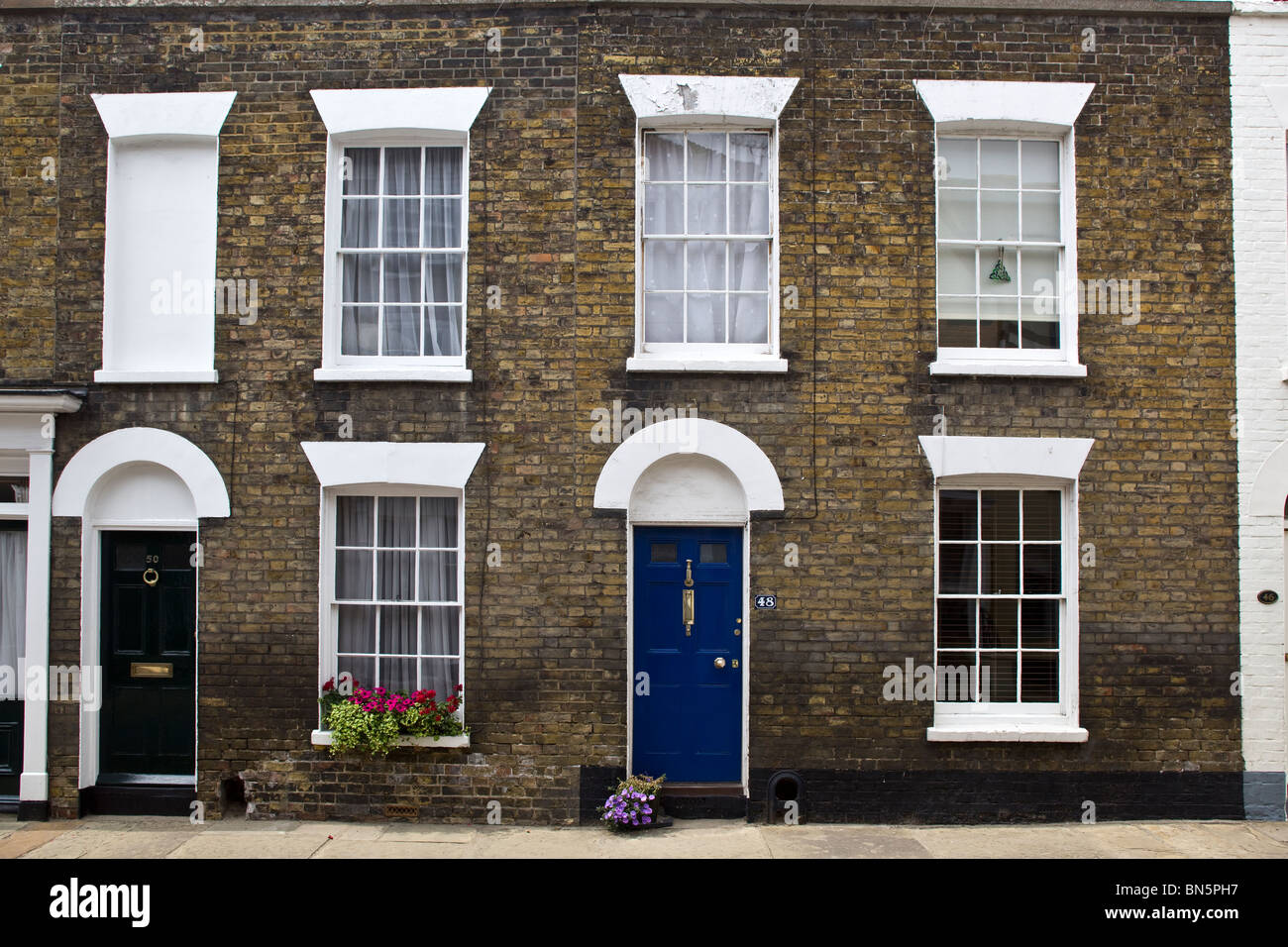 Reihenhäuser Sandwich Kent UK Stockfoto